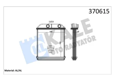 KALE 370615 Mıtsubıshı L200 2.5d 96<07 ; Galant Vııı [brazıng Al/Al] [26mm] Kalorıfer Radyatoru 30824478 30850697 MR315064 MR315931 MR315932 MR390705 MR460150 MR460151 MR568711