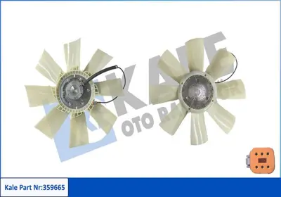 KALE 359665 Fan Göbegı Elektrıklı Pervane Dahıl Scanıa P,G,R,T G340-480; P340-620 ; R340-620; T470 04=>; (Komple 