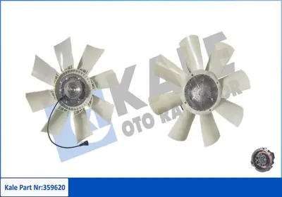 KALE 359620 Vısco Fan Gövdesı Elektırıklı Pervanelı Komple Volvo Fh-Fm D12c-D Renault Trucks Magnum Fan Clutch ( 