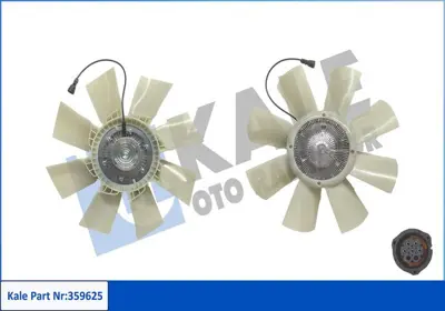 KALE 359625 Vısco Fan Gövdesı Komple Pervanelı Volvo Fh 400-540 09=>; Fh12 420-500 98=>; Fh16 470-70093=>; Nh12 