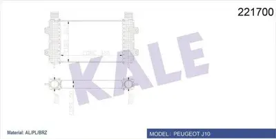 KALE 040CAC010 Turbo Intercooler Radyatoru Karsan J10 K130203