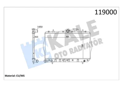 KALE 2402021AB Motor Radyator Accent Karburatorlu 1,3 (1 Sıra) 1283056 1283071 2531020000 2531022000 2531022001 2531022005 2531022020 2531022025 2531022050 2531022070