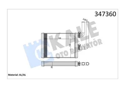 KALE 347360 Kalorıfer Radyatoru Mıtsubıshı Lancer Outlander 03-07 MR568599