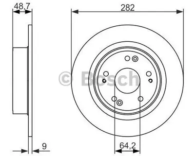 MGA 50303 Fren Dıskı Arka 282-5 ( Honda: Accord 09 - 14 ) 42510SFY000 42510T0A02 42510T2FA00 42510T7A000 42510T7A010 42510T7WA01 42510T7WA02 42510T8NT00 42510TA0A00 42510TA0A01