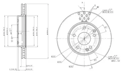 MGA 50430 Fren Dıskı ( Mercedes  W203-W209-W210 On C180-C200 -E200 ) 1235400017 1244230412 1244230512 1244230612 1244231012 1294230512 2014230512 203410512 2034210312 2034210512