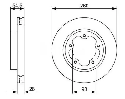 MGA 50453 Fren Dıskı On 280-5 ( Ford  Transıt V347 06 -  )o.Ceker 11721433958 1371394 1371403 1371454 1433954 1433958 1499061 1503290 1503290SK 1530602