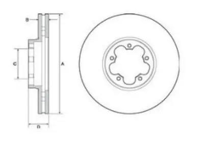 MGA 50514 Fren Dıskı On  308-5 ( Ford  Transıt  V363 14 -  )cıft Teker 1812200 1822205 1824121 1829400 1840479 2005987 2006028 2226523 494805010 5K0698231