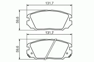 MGA 55237 Fren Balatası On (Hyundaı: Sonata 06>11 - Tucson 04>10 - Sportage 2.0 I 2.0 Crdı 04> ) 13237752 13237765 13237766 13237767 13237768 13300867 13301207 13301234 133192294 13319293