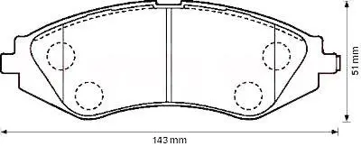 MGA 55335 Fren Balatası On (Chevrolet: Rezzo 05>10 - Lacettı 05>13 - Daewoo : Nubıra 99->>) 11046148 11046152 11046948322 11046948372 1104695012 11046952012 12996405 13329562 13411116 1605087