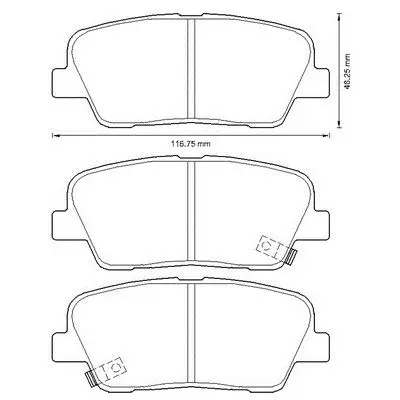 MGA 55382 Fren Balatası Arka (Kıa: Sorento 11>12-Hyundaı: Santafe 11>12  ) 101850709 1612373080 2552001 2810013080 410604682R 410605536R 41060EA025 41060EB326 41060ZP00A 41060ZP025