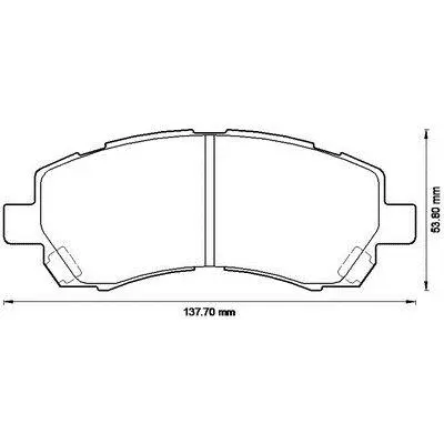 MGA 55418 Fren Balatası On (Subaru: Impreza 92>00 1.5-1.6-Legacy 94>99 1.8-2.0  ) 13329562 13411116 1605100 1605175 1605848 1605851 1605852 1605913 1607690380 1607690480