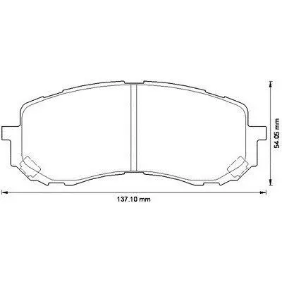 MGA 55421 Fren Balatası On (Subaru: Impreza 00>12 1.5  ) 13237752 13237765 13237766 13237767 13237768 13300867 13301207 13301234 133192294 13319293