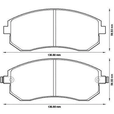 MGA 55425 Fren Balatası On (Subaru: Forester 09>12 2.0-2.5-Impreza Legacy 08>12 2.0-Outback 09>12 2.5 - 101800139 13329562 13411116 1605100 1605175 1605848 1605851 1605852 1605913 1607690380