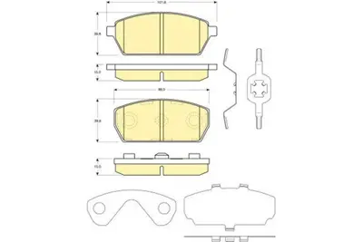 MGA 55429 Fren Balatası On (Suzukı: Carry-Sk410 86>00  ) 1A003323Z 1V6N3328Z 5510160C30000 5510160C31000 5510260C30000 5510260C31000 5520050FA0 5520050FA0000 5520050FA1 5520050FA1000