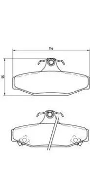 MGA 55449 Fren Balatası Arka (Ssangyong: Korando 99>06-Musso 97>06  ) 10112657 10132836 10174840 14091368 18020433 18021875 4781157AB 4781157AC 481105000 4841105000