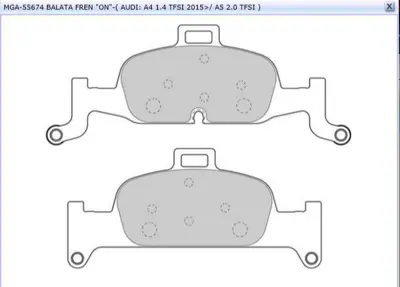 MGA 55674 Fren Balatası On ( Audı: A4 1.4 Tfsı 2.0 Tfsı 2.0tdı 2015>>- Audı: A5 1.4tfsı 2.0 Tfsı 2.0tdı 3.0tdı 2240201 4K0698151AB 4K0698151E 4K698151E 8W0698151AA 8W0698151AC 8W0698151AD 8W0698151AG 8W0698151AQ 8W0698151BB