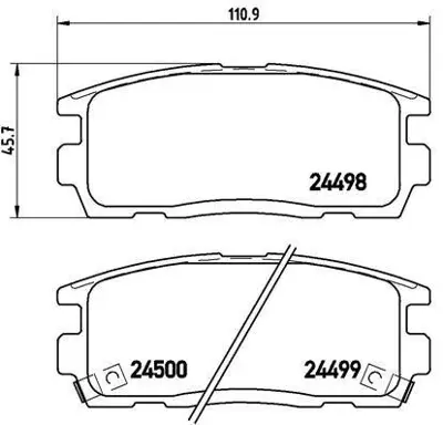 MGA 55701 Fren Balatası Arka (Chevrolet : Captıva 2012>  ) 101720339 10526260030025 10548260030125 1103209 1103322 1103746 1108854 1605123 1605147 1605148