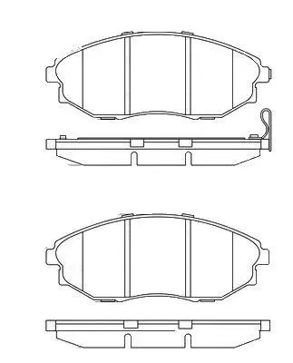 MGA 55741 Fren Balatası On (Chevrolet : Epıca 2.0 D 2006>2011 ) 24864 2486401 24865 24866 5520086Z00 5520086Z00000 5810129A90 58101M2A04 93723738 96245178