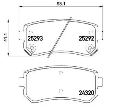 MGA 55745 Fren Balatası Arka (Hyundaı : Tucson 2016> -Kona 2018> - Kıa : Sportage 2015> Kıa : Pıcanto 2011> Us 58302-D7A00