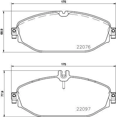 MGA 56333 Fren Balatası On  (Mercedes Benz: W205-W213 ) 2207601 4209103 4209300 4209803 84202820 84203820 A0004209103 A0004209300 A0004209803 A0084202820