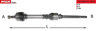 MGA 70287 Aks Sağ Komple ( Peugeot   406 Hdı Abslı 48d ) 32725P 3272FT 3272T5 3272T6 32736Y 32736Z 3273CY 3273Z0 3273Z1 3273Z7