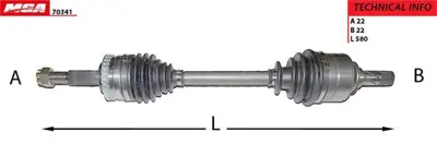 MGA 70341 Aks Sol Komple ( Opel   Corsa C 1.4 1.7dtı - 1.3cdtı 16v 00 - Combo 1.4 1.6 1.7dı 01 ) 24427062 24430493 26076878 26076879 26076883 26076892 26094867 26111100 347375 374042