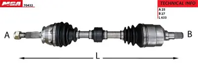 MGA 70432 Aks Sol Komple (Hyundaı  Accent-Era 07-11  1.5 Crdı  Dızel   matrıx Dızel 00- - Rıo Dızel 06-11 ) 49500-1E610 49500-1E600