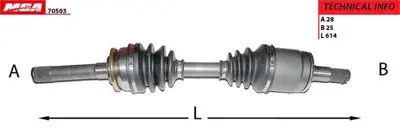 MGA 70503 Aks Sol Komple (Mıtsubıshı  L200 Pıckup 97-04   4wd  -Pajero 92-04 ) 51610H1020 51614H1000 51620H1020 51624H1A00 DMX320080 MB232858 MB276874 MB526141 MB526142 MB526145