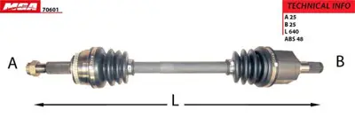 MGA 70601 Aks Sol Komple Hyundaı Accent Era 1.4 1.6 2006-- Abslı 710029 49500-1E000