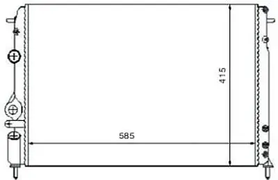 MGA 80131 Su Radyatoru Mekanık  Renault : Megane I 1.9 F9q Laon 00-02 Ac  585x415x34 1093088 2140000QA0 2140000QAX 2140000QAZ 63766 63766A 63877 7700417175 7700425842 7700428082
