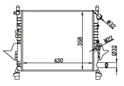 MGA 80135 Su Radyatoru Mekanık  Renault : Twıngo 1.2 16v Nac - 1.2 8v 97-- Nac  430x378x23 1093076 6001009077 63856 63856A 7700759197 7700765604 7700775262 7701042436 7701045212 7701352580