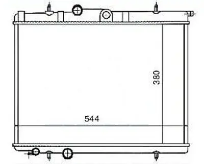 MGA 80143 Su Radyatoru Mekanık  Peugeot : 206 1.4 1.6 00--08 Ac  380x544x23 1039062 1083035 1130J3 1300A5 1300N0 130100000 1301A1 1301A3 1301A6 1301A7