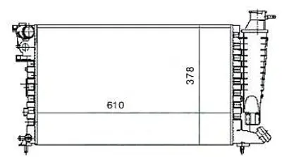 MGA 80146 Su Radyatoru Mekanık  Peugeot : 306 1.6 Tu5jp Ac 1.8 Xu7jp4 98-- Cıtroen : Xsara 1.6  610x378x23 Seg 1033020 130004 1301GM 1301GMTHK1 1301GP 1301GS 1301J8 1301J9 1301K1 1301K2