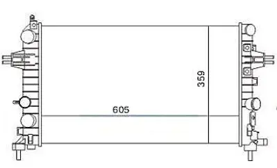 MGA 80160 Su Radyatoru Astra H 1.6 1.8 04--  605x359x23 1073087 1300258 1300266 130026613145211 1300285 1300409 13145211 13170110 13170111 63028