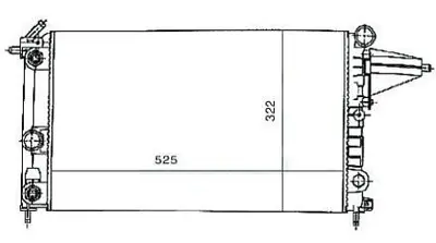 MGA 80173 Su Radyatoru Vectra A 1.4 1.6 89-95 1300087 1300088 1300090264491 63225 8MK376715481 90264491 90323474