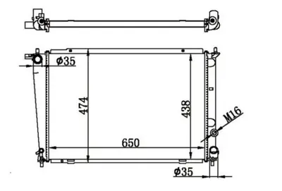 MGA 80223 Su Radyatoru Brazıng  Hyundaı : Starex 00>08  650x438x26 1283104 2531014A110 253104A000 253104A010 253104A050 253104A060 253104A100 253104A110 253104A110AT 253104A150