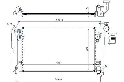 MGA 80260 Su Radyatoru Brazıng Man. Toyota: Corolla 03>07 1.4 Vvtı-1.6 Vvtı Benzınlı   349x598x16 1153140 1640000230 164000D120 164000D200 164000D210 164000D220 164000D230 164000D240 164000D250 164000G020