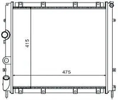 MGA 80395 Su Radyatoru Mekanık - Renault: Kangoo 1.9 D Klimasız  475x415x34 1093083 63854 63854A 7700301171 7700304932 7700312858 7701352898 7711135936 8200140972 8200330848