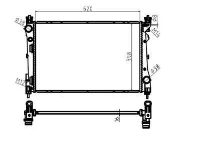 MGA 80407 Su Radyatoru Brazıng - Fıat: Doblo 1.3 Jtd 1.6jtd  1.9 Mjtd  620x398x16 1300287 1300296 1300297 1300328 1300329 1300415 130041555703926 13313295 13313296 44092670