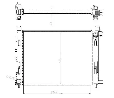 MGA 80437 Su Radyatoru Renault : Clıo Iv Captur -Dacıa: Dokker  Duster  Logan Mcv Iı Lodgy  Sandero Iı  1.5dcı 1093124 214100055 214100055R 214100078R 214101612R 214102590R 214105423R 214105731R 214106179R 214106473R