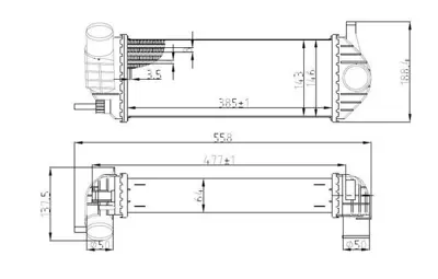 MGA 80442 Turbo Radyatoru Renault: Kangoo 1.5 Dcı 2008> 385x143x64 7093117 8200382109 8200427469 8ML376755541 8ML376755551 96503 96572