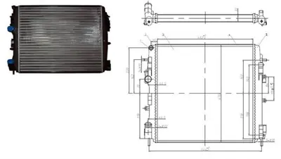 MGA 80449 Su Radyatoru Mekanık Renault: Kangoo 1.5dcı K9k 03> 1093102 2140000Q0M 2140000Q1A 2140000QA2 2140000QA8 2140000QAA 2140000QAP 2140000QAR 2140000QAT 2140000QAU