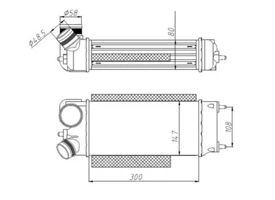 MGA 80458 Turbo Radyatoru Ford : Fıesta 1,6 Tdcı 300x147x80 1516720 1534670 1574923 1589068 1722905 8V519L440AB 8V519L440AC 8V519L440AD 8V519L440AE 8V519L440AF