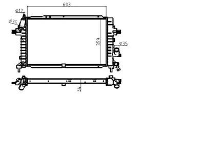 MGA 80461 Su Radyatoru Astra H 1.3 Cdtı M-T Ac+-- 04-10  603x359x34 1073091 1079088 1300209 1300269 130026913143570 1300271 1300321 13128925 13143570 13152320