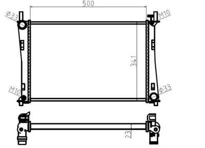 MGA 80463 Su Radyatoru Benzınlı Ford:Fıesta 1.4-1.6 Zetec 02- 500x341x23 1005058 1053069 1053082 1059069 1133260 1141490 1141491 1141507 1142771 1146195