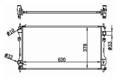 MGA 80543 Su Radyatoru Mekanık M-T  Ford Transıt V184 2.4  M-T  2000- 1100109 1100111 1100115 1100233 1100604 1102904 1102914 1103117 1104319 1105821