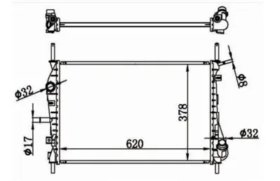 MGA 80558 Su Radyatoru Brazıng Klimalı Ford: Mondeo 2.0 Tdcı  02-07 1036597 1053086 1114764 1115770 1116764 1124902 1142808 1165012482 1216262 1216263