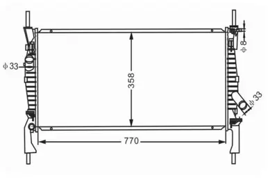 MGA 80582 Su Radyatoru Brazıng M-T Ford: Transıt V347  2.2  2.4  06>12  Klimalı 1053103 1373156 1383317 16C118005CD 1898103 69226 6C118005CA 6C118005CB 6C118005CC 6C118005CC6C118005