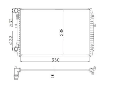 MGA 80584 Su Radyatoru  Brazıng M-T Vw Golf 16-  Audı A3 13-  Seat Leon 13-  Skoda Octavıa 13- 1103166 5Q01212051GF 5Q0121251EJ 5Q0121251EM 5Q0121251ER 5Q0121251FJ 5Q0121251GD 5Q0121251GF 5Q0121251GK 5Q0121251GQ
