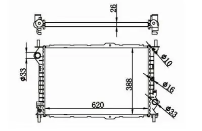 MGA 80593 Su Radyatoru Brazıng  M-T Ford Tourneo Connect 1.8 06.02-12.13 1365996 1365997 1365998 1898102 2T148005AD 2T148005CC 2T148005FA 2T148005FB 4367089 4367092